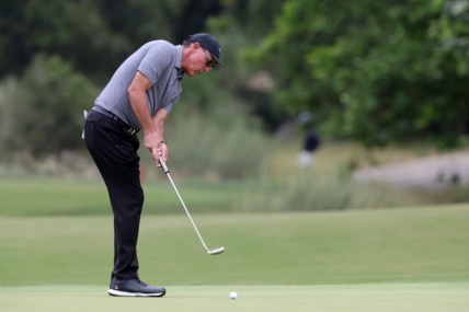 LIV and ReachTV agreed to a streaming deal for live coverage of Friday rounds starting this week. Phil Mickelson (LIV player) putts on the seventh green during the second round of the U.S. Open golf tournament. Mandatory Credit: Kiyoshi Mio-USA TODAY Sports